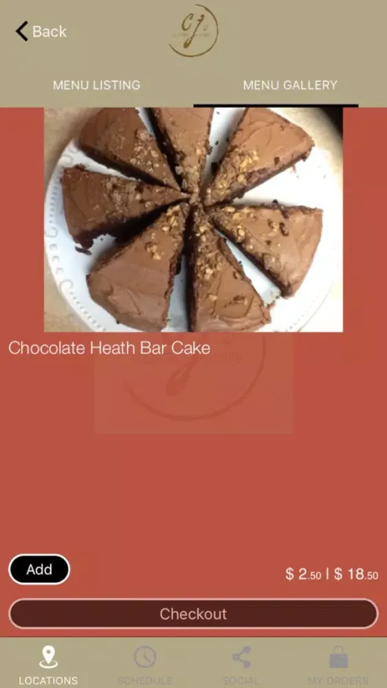 CJ's Coffee Cafe سکرین شاٹس